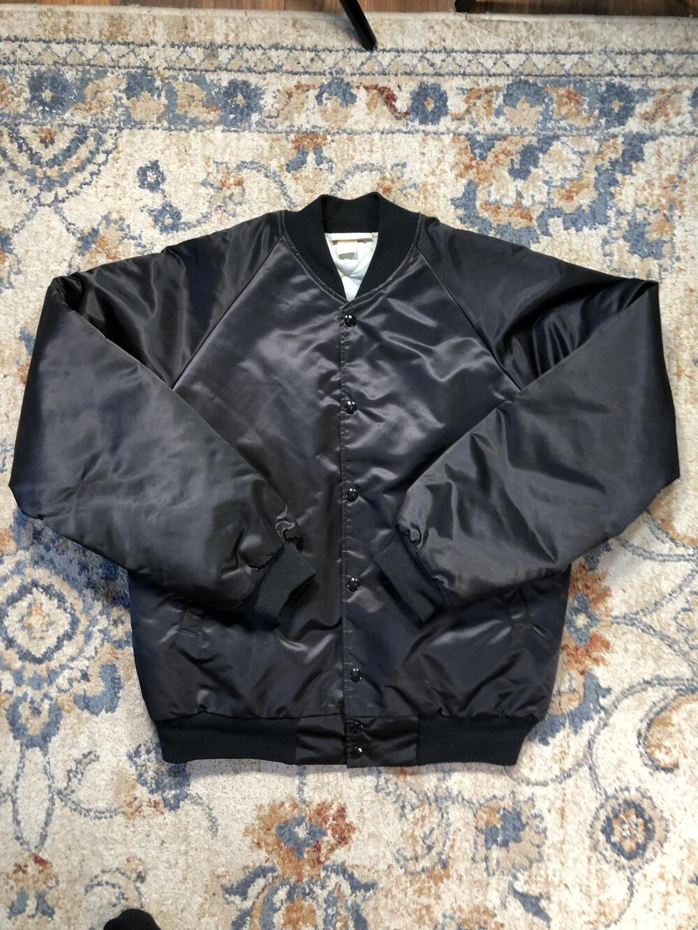 Vintage Hartwell Jacket Mens Medium Black Varsity Chrysler Dodge Jasper Jeep